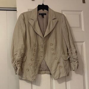 Women's Beige Button-Up Jacket